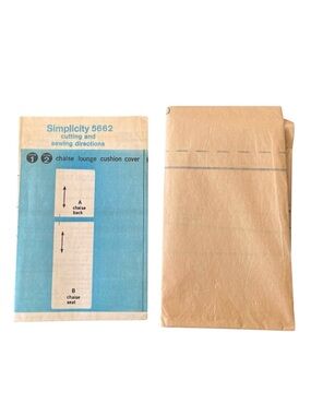 Simplicity Sewing Decorator Pattern 5662 Chaise Lounge Cushion Covers Vtg 1973